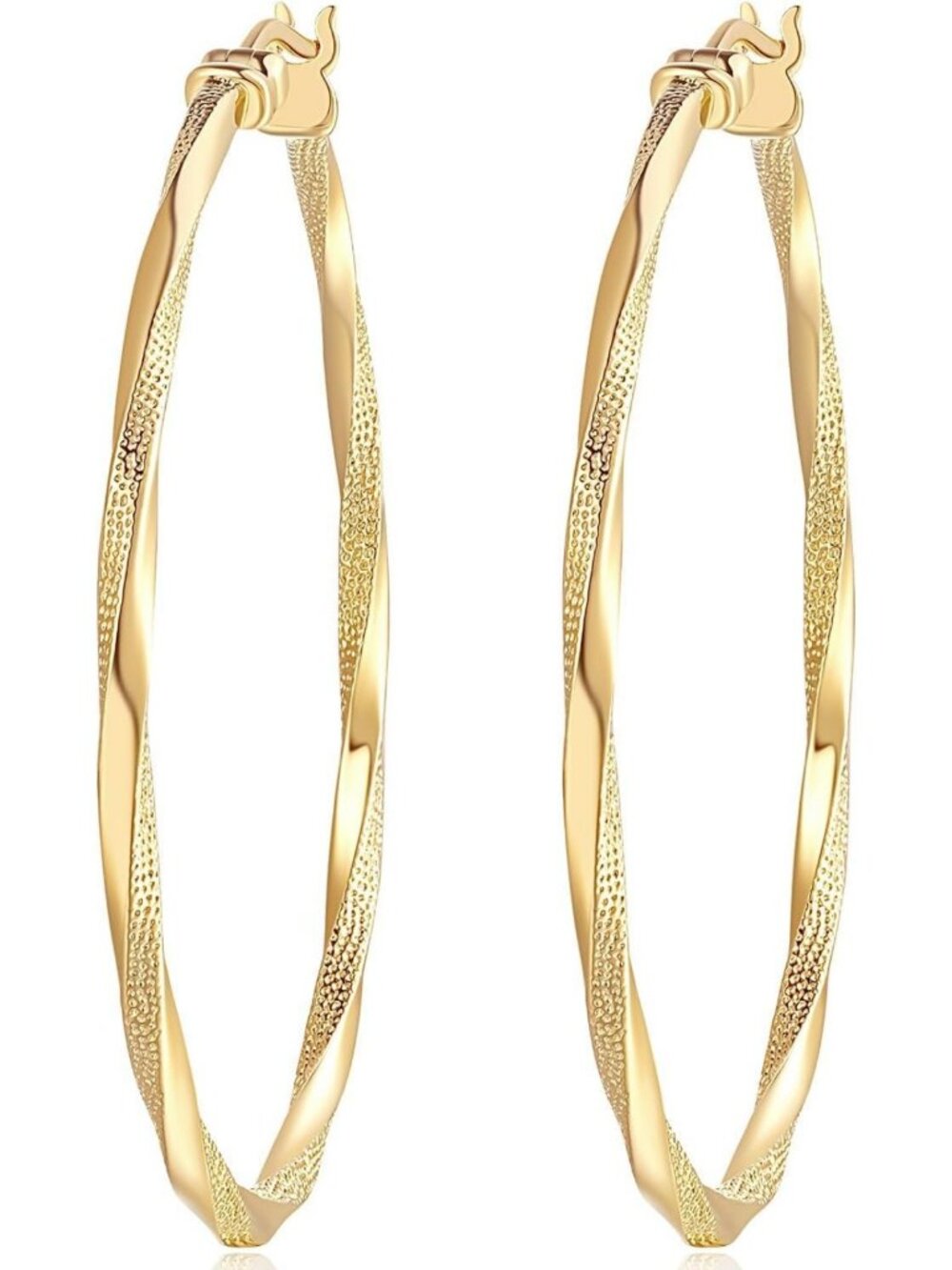 Elegant 14K Gold Hoop Earrings for Women - Classic Gold Hoops, Stylish Jewelry